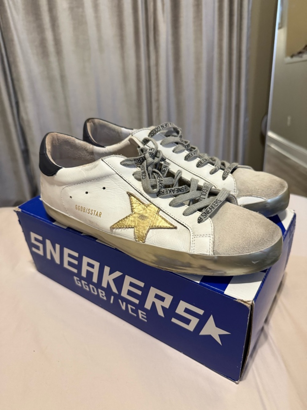 Golden Goose White Gold Star Low-Top Sneakers Size 44 - Picture 8 of 16